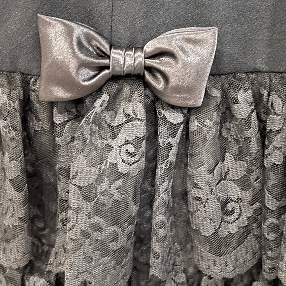 NWOT MORTON MILES For the Warrens Sz 8 Black Drop Waist tiered lace Dress - Picture 6 of 8